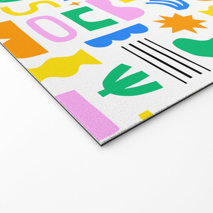 Colorful abstract organic shape art pattern Welcome Mat Gallery Image 2