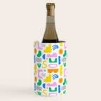 Colorful abstract organic shape art pattern Wine Chiller Gallery Image 3