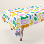 Colorful abstract organic shape art pattern Tablecloth Gallery Image 1
