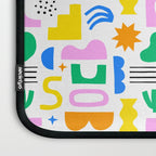 Colorful abstract organic shape art pattern Laptop Sleeve Gallery Image 3