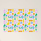 Colorful abstract organic shape art pattern Welcome Mat Gallery Image 1