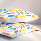 Colorful abstract organic shape art pattern Pillow Sham Gallery Image 3