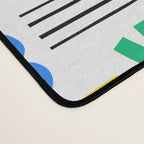 Colorful abstract organic shape art pattern Desk Mat Gallery Image 4