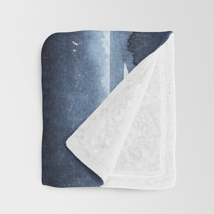 Blue Brush Throw Blanket Gallery Image 3