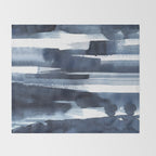 Blue Brush Throw Blanket Gallery Image 2