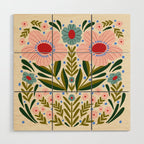 Folksy Floral  Wood Wall Art Gallery Image 1
