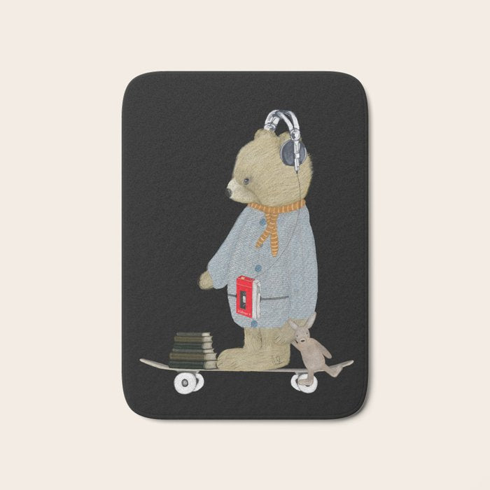 skate bear Bath Mat Gallery Image 1