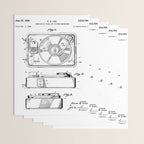 Record Player Patent - Vinyl Fan Music Lover Art - White Wrapping Paper Gallery Image 3