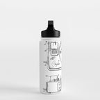 Record Player Patent - Vinyl Fan Music Lover Art - White Water Bottle Gallery Image 3