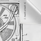 Record Player Patent - Vinyl Fan Music Lover Art - White Wall Tapestry Gallery Image 3