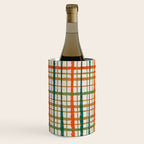 Rustic Retro Painted Plaid Pattern in Woodland Orange-Red Green Ochre Beige Wine Chiller Gallery Image 1