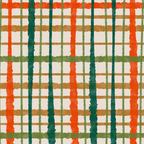 Rustic Retro Painted Plaid Pattern in Woodland Orange-Red Green Ochre Beige Coffee Mug Gallery Image 2