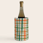 Rustic Retro Painted Plaid Pattern in Woodland Orange-Red Green Ochre Beige Wine Chiller Gallery Image 2
