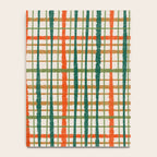 Rustic Retro Painted Plaid Pattern in Woodland Orange-Red Green Ochre Beige Notebook Gallery Image 4