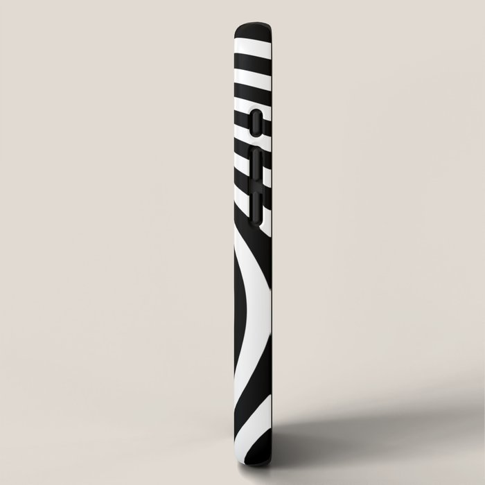 Black And White Op Art Spiral iPhone Case Gallery Image 2