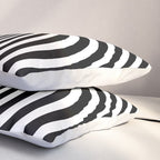 Black And White Op Art Spiral Pillow Sham Gallery Image 3