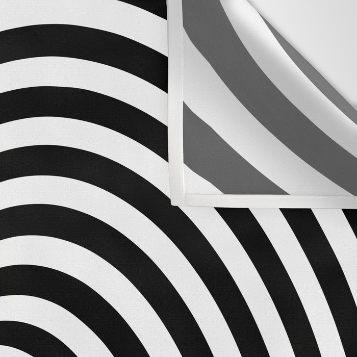 Black And White Op Art Spiral Wall Tapestry Gallery Image 3