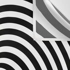 Black And White Op Art Spiral Wall Tapestry Gallery Image 3