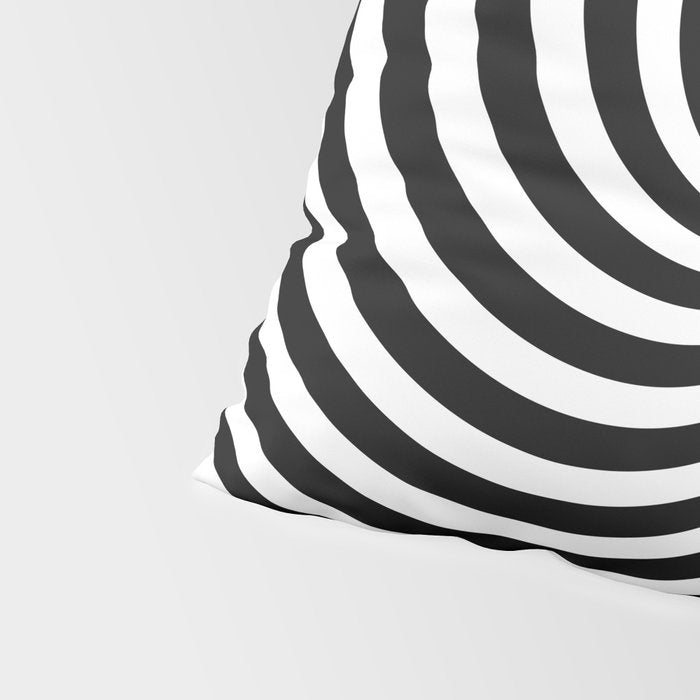 Black And White Op Art Spiral Pillow Sham Gallery Image 4