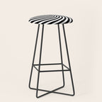 Black And White Op Art Spiral Stool Gallery Image 1