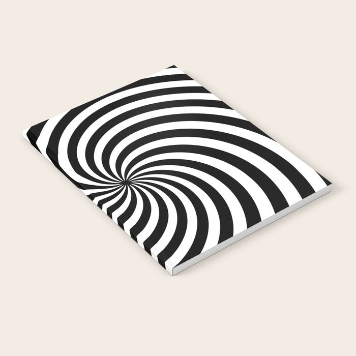 Black And White Op Art Spiral Notebook Gallery Image 1