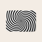 Black And White Op Art Spiral Bath Mat Gallery Image 1