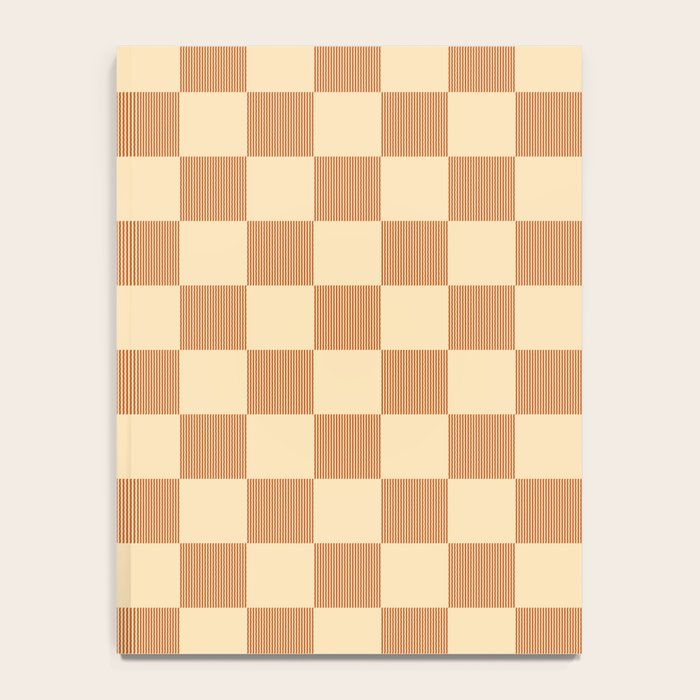Textured Plaid pattern brown and cream Notebook Gallery Image 4