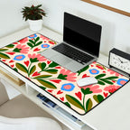 Pink, Green and Blue Folk Art Floral  Desk Mat Gallery Image 2