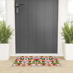 Pink, Green and Blue Folk Art Floral  Welcome Mat Gallery Image 3