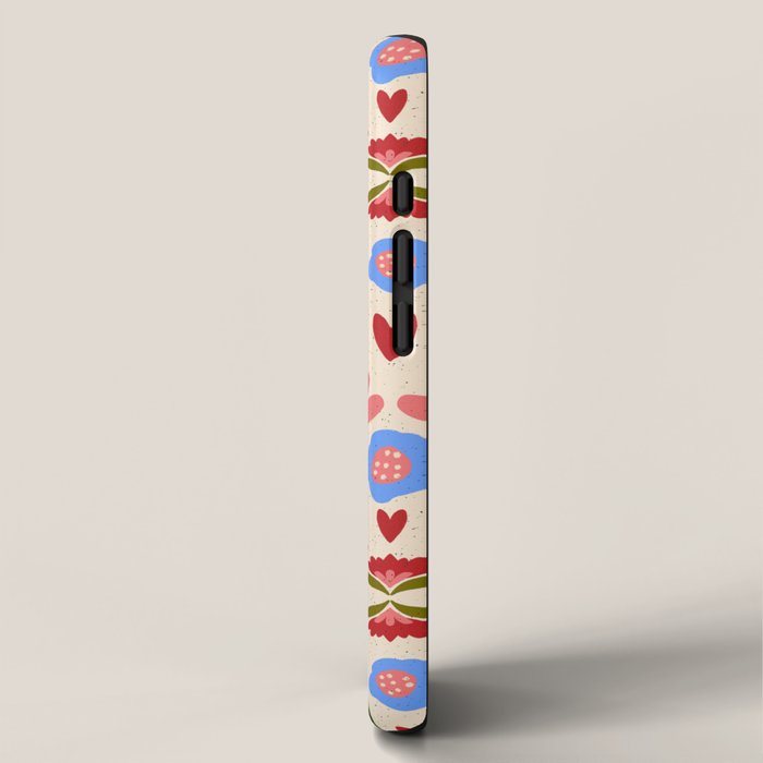 Pink, Green and Blue Folk Art Floral  iPhone Case Gallery Image 2
