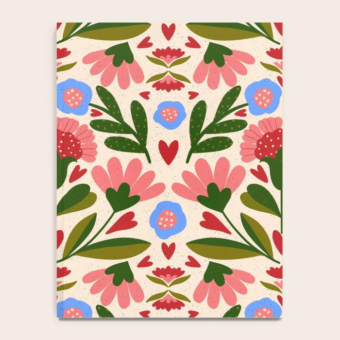 Pink, Green and Blue Folk Art Floral  Notebook Gallery Image 4