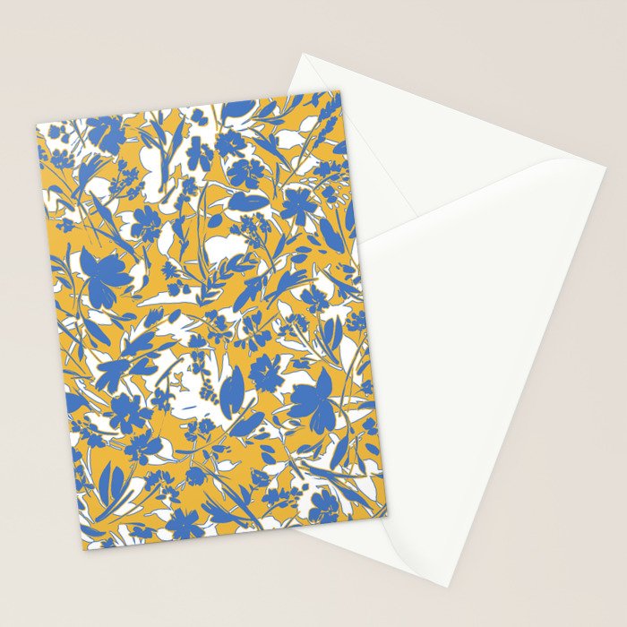 Simplistic silhouette flowers YB Stationery Card Gallery Image 2