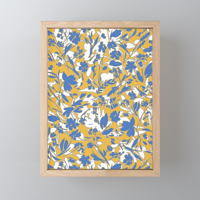 Simplistic silhouette flowers YB Mini Art Print Gallery Image 1