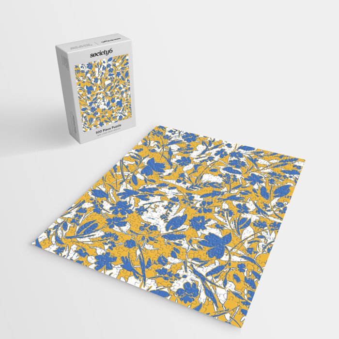 Simplistic silhouette flowers YB Jigsaw Puzzle Gallery Image 2
