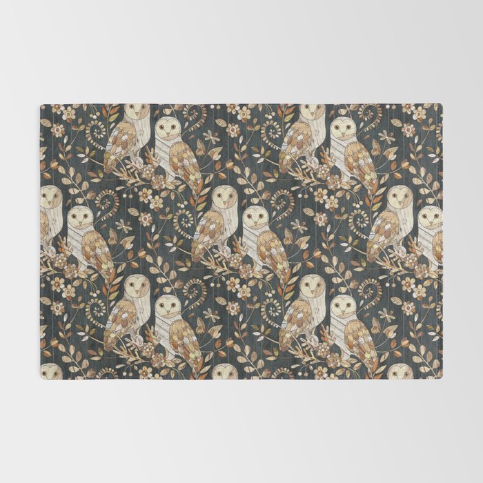 Wooden Wonderland Barn Owl Collage Rug Gallery Image 2