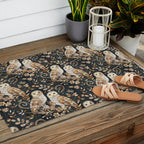 Wooden Wonderland Barn Owl Collage Outdoor Rug Gallery Image 2
