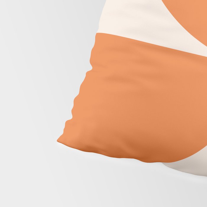 Bauhaus Mid Century Modern Geometric IX Bright Orange Pillow Sham Gallery Image 4