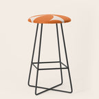Bauhaus Mid Century Modern Geometric IX Bright Orange Stool Gallery Image 1