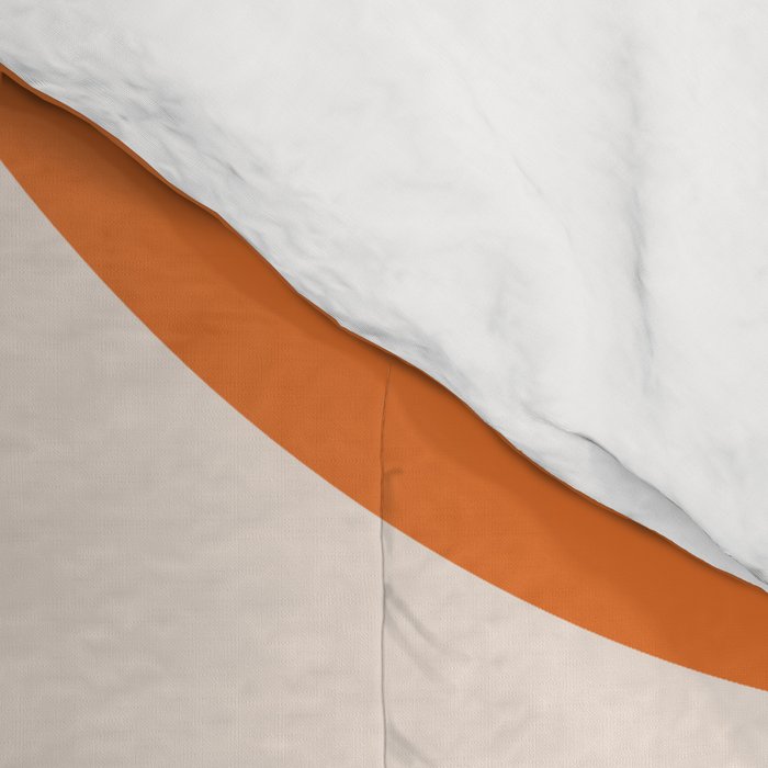 Bauhaus Mid Century Modern Geometric IX Bright Orange Comforter Gallery Image 4