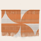 Bauhaus Mid Century Modern Geometric IX Bright Orange Wall Hanging Gallery Image 1