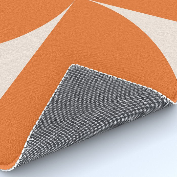 Bauhaus Mid Century Modern Geometric IX Bright Orange Rug Gallery Image 4