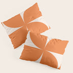 Bauhaus Mid Century Modern Geometric IX Bright Orange Pillow Sham Gallery Image 3