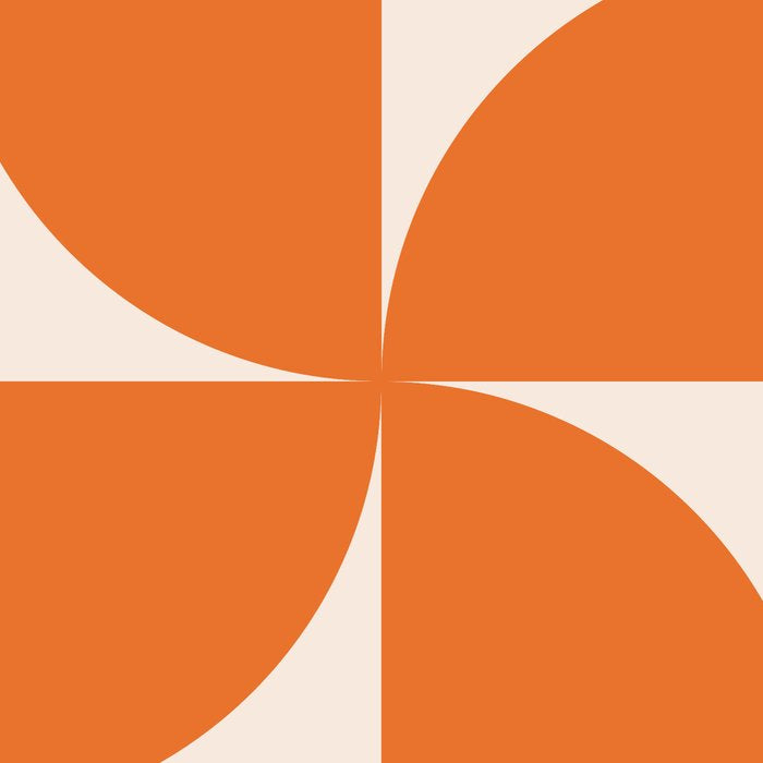 Bauhaus Mid Century Modern Geometric IX Bright Orange Coffee Mug Gallery Image 2