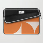 Bauhaus Mid Century Modern Geometric IX Bright Orange Laptop Sleeve Gallery Image 2