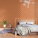 Bauhaus Mid Century Modern Geometric IX Bright Orange Wallpaper Gallery Image 3