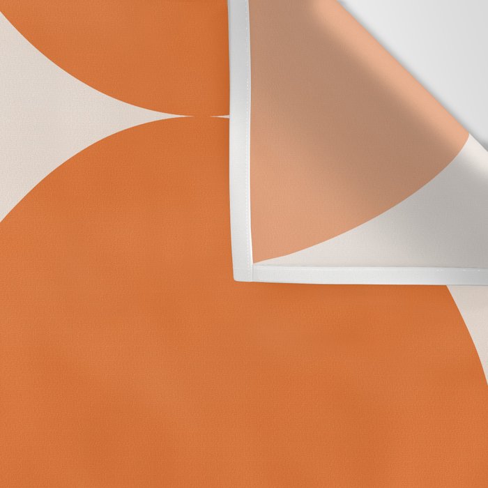 Bauhaus Mid Century Modern Geometric IX Bright Orange Wall Tapestry Gallery Image 3