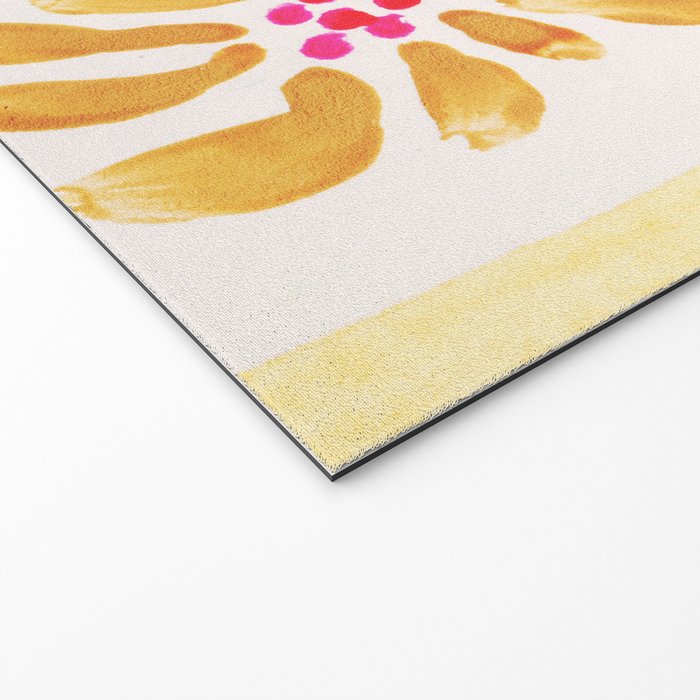 Gouache 2, still life: flowers in a vase with striped wallpaper Welcome Mat Gallery Image 2