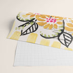 Gouache 2, still life: flowers in a vase with striped wallpaper Wrapping Paper Gallery Image 2
