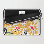 Gouache 2, still life: flowers in a vase with striped wallpaper Laptop Sleeve Gallery Image 2