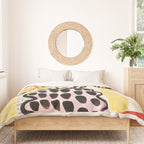 Gouache 2, still life: flowers in a vase with striped wallpaper Duvet Cover Gallery Image 3